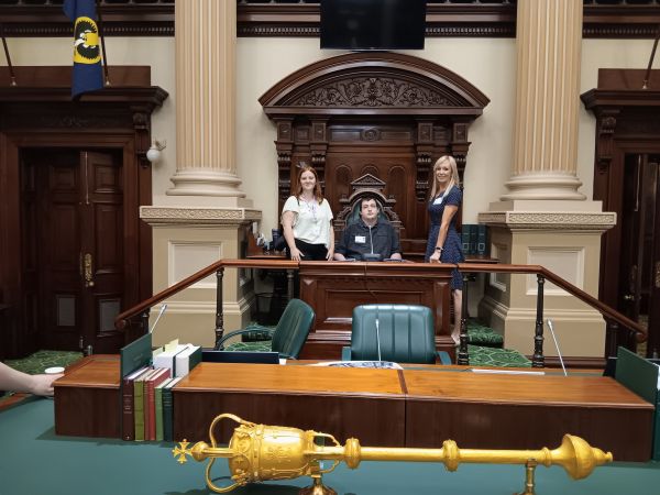 Tallun with the BlueSky Mind Studio team